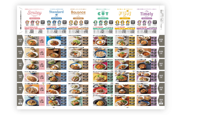 最新のメニュー