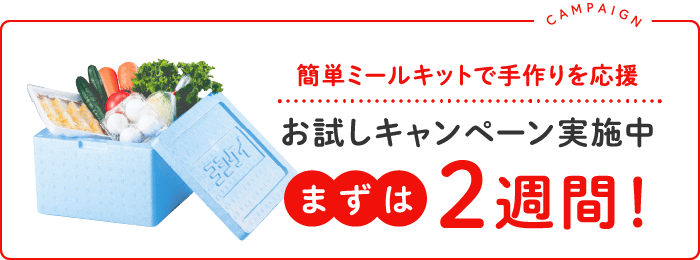 お試しキャンペーン実施中 まずは2週間！